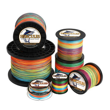 1500M 1640Yds Multicolor 10lb-200lb HERCULES PE Braided Fishing Line 8 Strands HERCULES